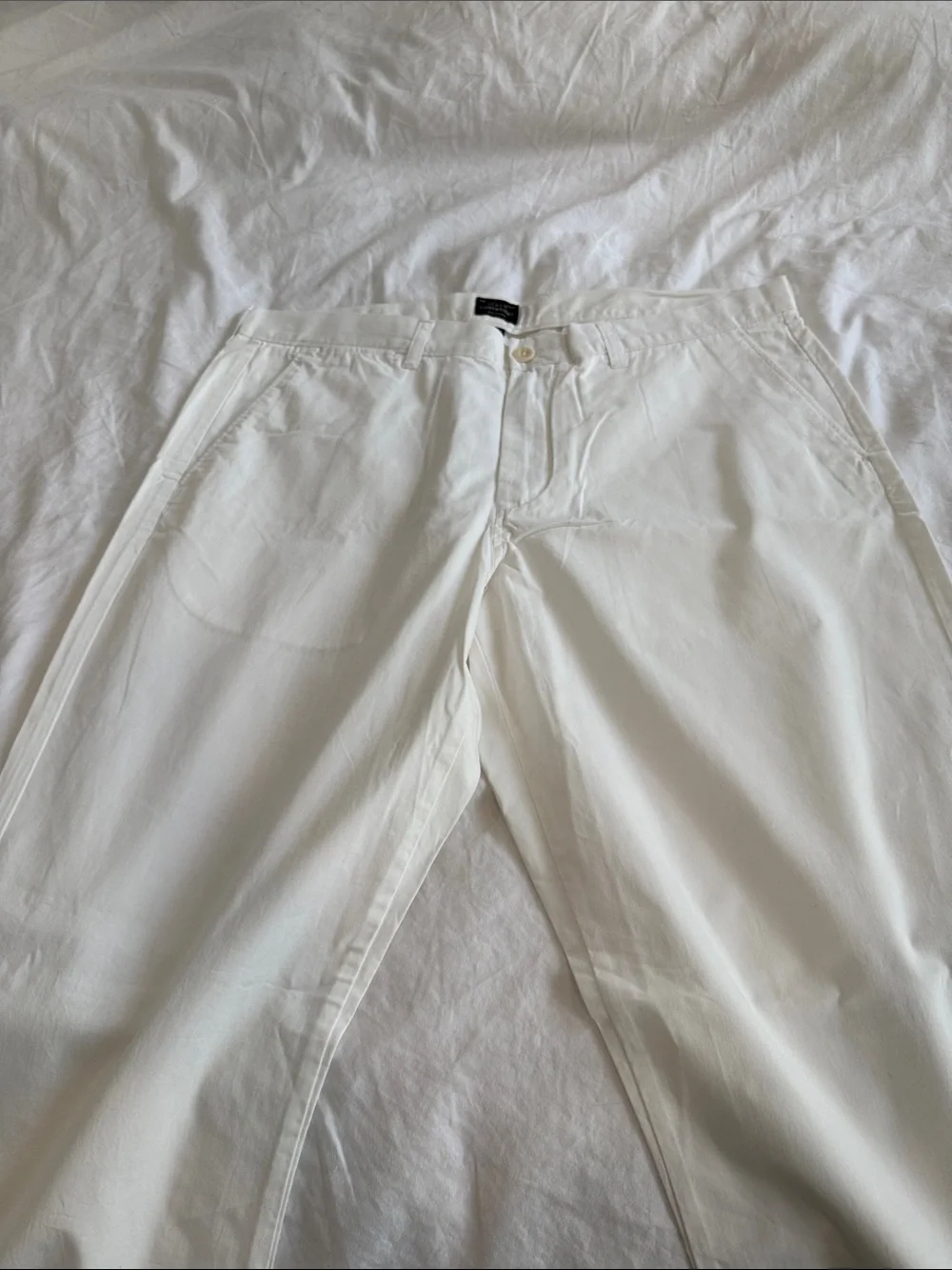 J Crew Men's White Casual Cotton Pants